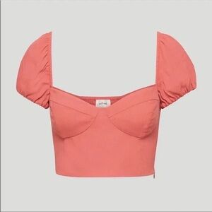 WILFRED aritzia novella crop top M